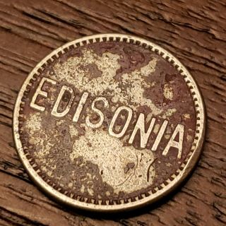 (edisonia Co) Edison & Columbia Phonograph,  Coin - Op Arcade Token/ Coin