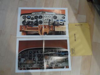 Vintage Cessna Instrument Panel 2 Posters Of Models 150 & 414
