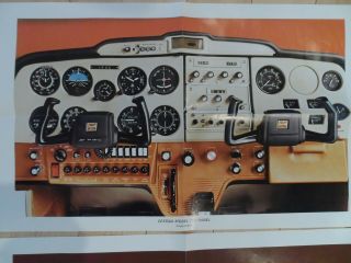 vintage Cessna instrument panel 2 posters of models 150 & 414 2