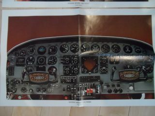 vintage Cessna instrument panel 2 posters of models 150 & 414 4