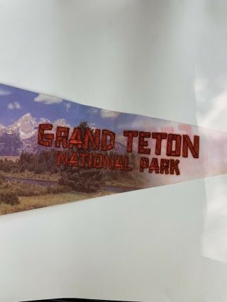 Large Grand Teton National Park Vintage Souvenir Travel Pennant 29 "