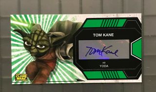 2009 Star Wars Widevision Clone Wars Tom Kane Yoda Signed Autographed Auto