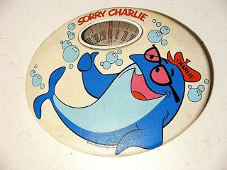 Vintage 1972 Star - Kist Tuna Bathroom Scale " Sorry Charlie " Retro Kids Advertising
