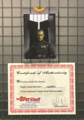 2009 Star Wars Galaxy 1/1 Series 4 Proof Card Grand Moff Tarkin Topps Vault