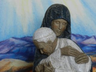 The Blessed Virgin Mary Embracing Saint Pope John Paul Ii