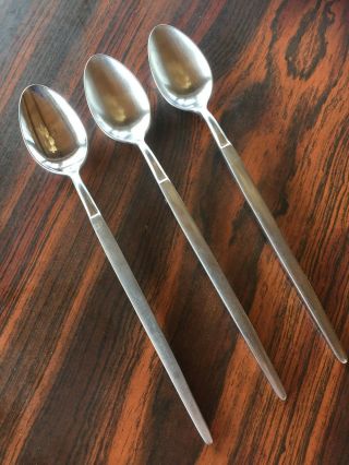 Astro By Stanley Roberts Stainless Item 96974 6 Iced Teaspoons 8 1/4 "