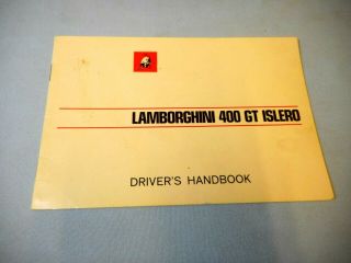 Factory Issued Lamborghini 400 Gt Islero Driver 