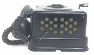 Rare 1930 ' s Art Deco Automatic Electric Monophone Hanging Wall Crank Phone 6