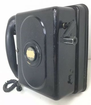 Rare 1930 ' s Art Deco Automatic Electric Monophone Hanging Wall Crank Phone 8