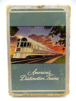 Vintage Burlington Route Railroad Zephyrs Playing Cards - Rare