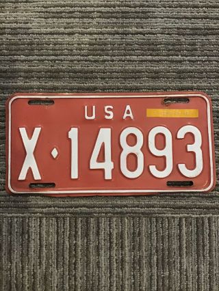 Military Usa License Plate 1965 Armed Forces Germany