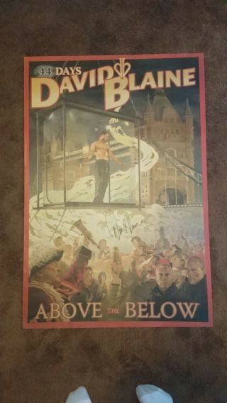 Signed David Blaine Above The Below Poster
