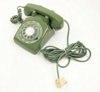 Bell Vintage Retro 60s Mid Century Green Avocado Rotary Dial Desktop Telephone 5