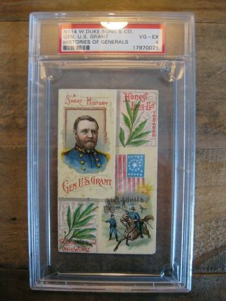 N114 Duke Tobacco Card - Histories Of Civil War Generals - Ulysses Grant Psa 4