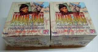 1992 Pro Set Young Indiana Jones Trading Card 2 Boxes 72 Packs 3d Viewer