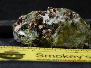 Epidote Blades and Quartz Crystals with Michigan Native Vein Copper Mining 3