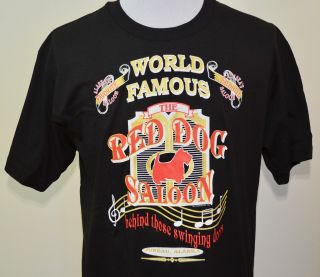 Red Dog Saloon T - Shirt Black Large Juneau Alaska Famous Bar