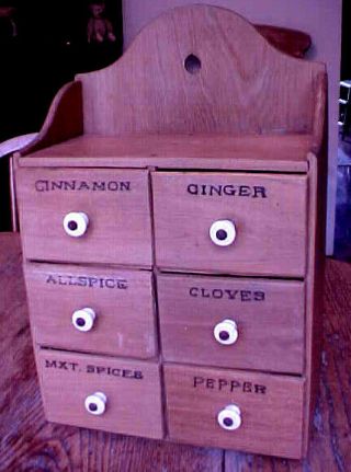 Six Drawer Pure Food Spice Cabinet Box