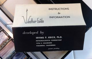1949 Vintage Weather Guide,  Irving Krick Ph.  D Southwest States: Scientific,  1940s 7