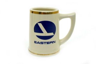 Vintage Eastern Airlines Coffee Cup Mug Ivory Gold Trim