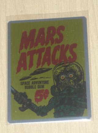2015 Topps Mars Attacks Occupation Kickstarter Metal Case Topper Card Mm - C