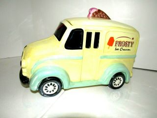 Harry And David Porcelain Frosty Ice Cream Truck Cookie Jar Rare