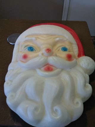 Vintage Empire Hanging Santa Head Face Blow Mold 24” Christmas Decoration