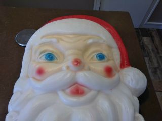 Vintage Empire Hanging Santa Head Face Blow Mold 24” Christmas Decoration 2