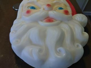 Vintage Empire Hanging Santa Head Face Blow Mold 24” Christmas Decoration 3