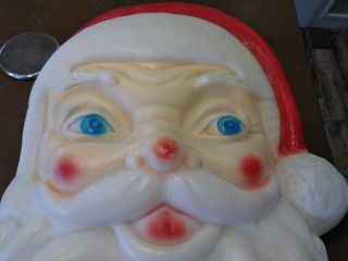 Vintage Empire Hanging Santa Head Face Blow Mold 24” Christmas Decoration 4