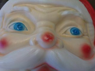 Vintage Empire Hanging Santa Head Face Blow Mold 24” Christmas Decoration 7