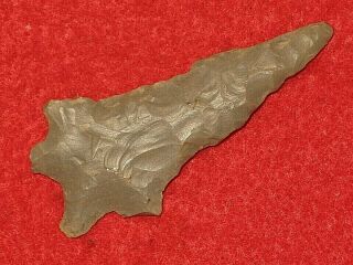 Authentic Native American Artifact Arrowhead Tennessee Kirk Stemmed Point T2