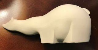 Polar Bear Figurine Sascha Brastoff California Pottery White Bisque Mid Century 3