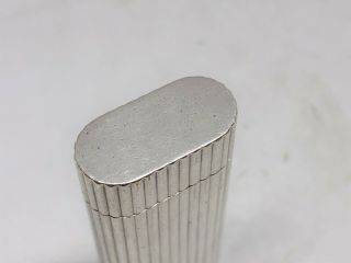 Auth CARTIER Silver - Plated Godron Striped Oval Lighter Silver (19805) 8