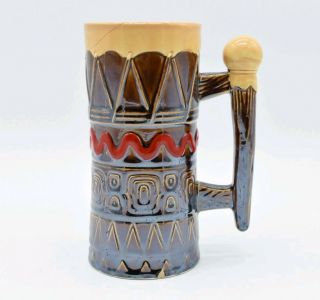 Mauna Loa Detroit Drum Tiki Mug Cup Polynesian Restaurant Japan Rare 1960 