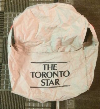 The Toronto Star Vintage Canvas Newspaper Carrier Bag