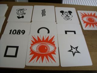 Vintage Supreme ? Magic Trick - Jumbo Esp Cards / Mickey Mouse - No Instructions