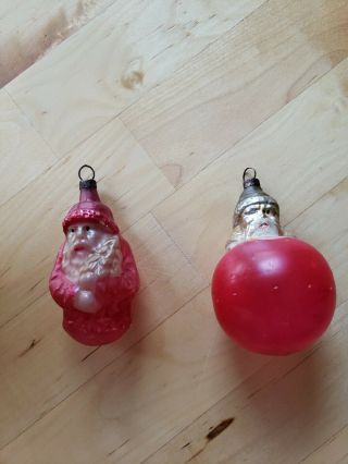 Vintage Antique Santa Claus Christmas Ornament Hand Blown German Mercury 3 "