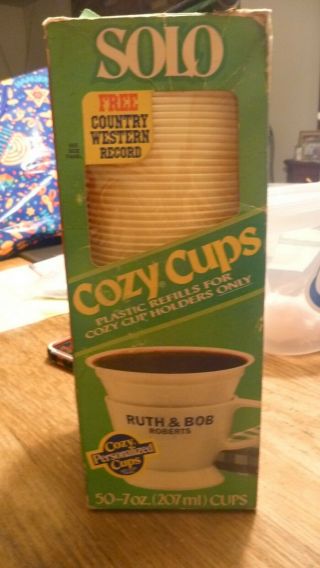 Vintage Solo Cozy Cups Refills Box Of 49 White 7 Oz