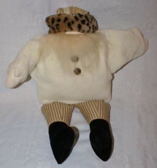 Woof & Poof Plush Santa With Faux Fur Trimmed Hat,  White Coat 2001