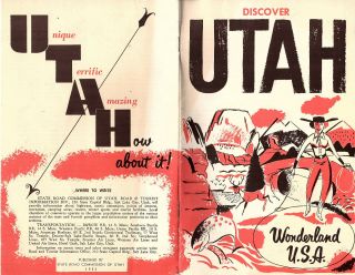 Discover Utah 1953 Booklet Points Of Interest Great Photos Keyed Maps