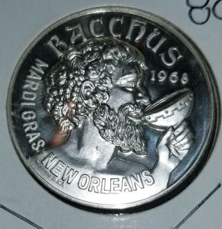 Bacchus 1980, .  999 Fine Silver Orleans Mardi Gras Doubloon N507.