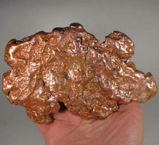 6.  9 " Native Copper Nugget - Keweenaw Peninsula,  Michigan - 2.  2 Lbs.