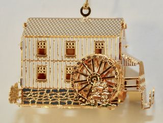 " Gristmill " Baldwin Ornament 24kt Gold Finished Brass 7193.  010