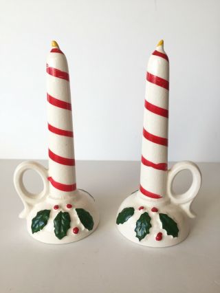 Vtg Lipper Mann Ceramic Christmas Candle Figurines Japan