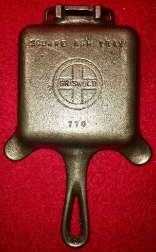 Griswold Cast Iron 770 Square Ashtray Skillet