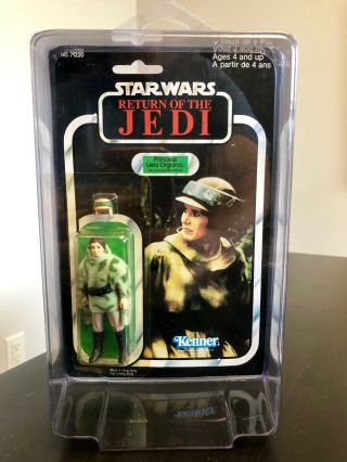 Vintage Star Wars Kenner Princess Leia Organa In Combat Poncho Carded