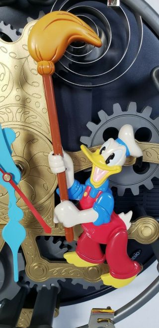 DISNEY Mickey Mouse Donald Duck Goofy Clock Cleaner Animated Talking Wall Clock 7