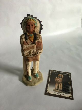 Castagna Native Indian Figurine Sitting Bull With Card