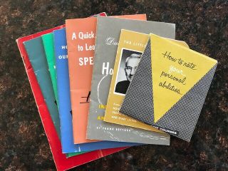 7 Vintage Booklets And Brochure " Dale Carnegie " Courses 1946 - 1958